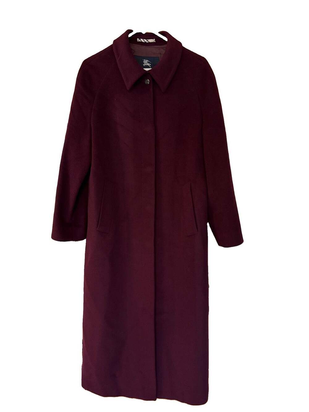Burberry Women's Plum Wool/angora/cashmere Blend Dress Coat Size 6